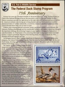 RW75C 2008 MIGRATORY BIRD 75th ANNIVERSARY MINI SHEET  NH SALE!