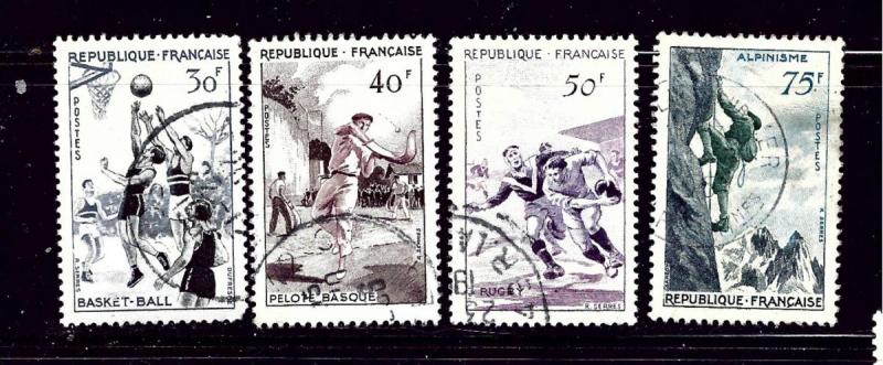 France 801-04 Used 1956 Sports