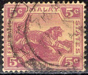 Malaya; 1928: Sc. # 58; Used Single Stamp