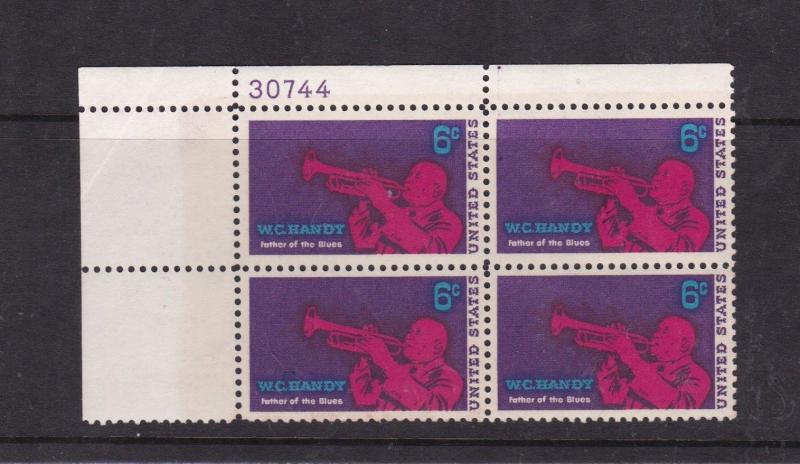 United States 1969 Handy Commemoration Cylinder Block of 4 Pair MNH