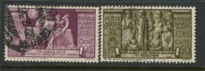 Italy 1937 25c & 50c Augustus Caesar Airmails CDS used