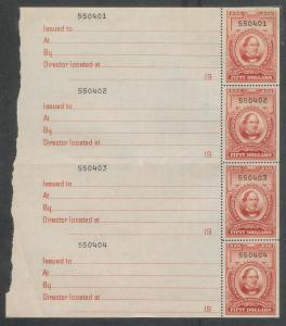 R725 Mint VF NH Sheet of 4 Documentary