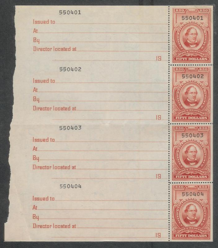 R725 Mint VF NH Sheet of 4 Documentary