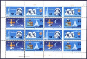 Germany DDR 1986 Space Mi. 3005/8 sheet MNH Signed