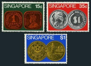 Singapore 150-152,MNH.Michel 153-155. Singapore Coins,1972.