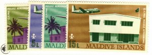 Maldive Islands #221-4 MNH Airport plane