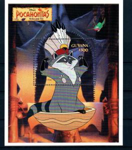 X0 Disney 283  Guyana SC# 2950 Pocahontas Souvenir Sheet
