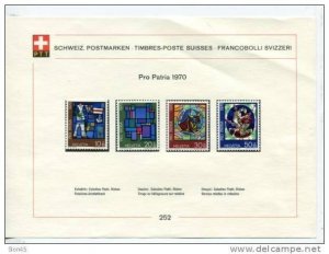 Switzerland 1970 Mi 923-939  MH Complete sets on 5 PTT Cards