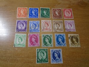 Great Britain  #  353-69  used