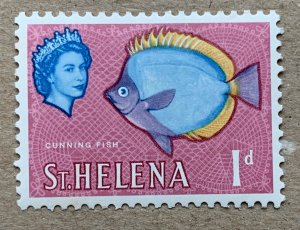 St. Helena 1961 1p Cunning Fish, MNH. SEE NOTE. Scott 159, CV $0.40. SG 176