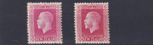 NEW ZEALAND  1915 - 30  S G  425 + 425C   6D CARMINE LAKE    MH   CAT £500  