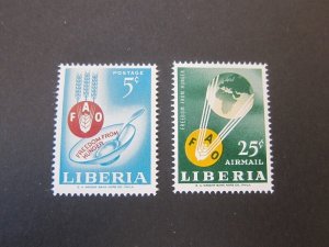 Liberia 1963 Sc 407,C149 set MNH