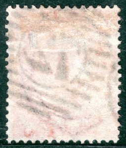 GB QV Stamp SG.79 4d Bright Red (Plate 3) (1862) Used 72 London Cat £170 XRED107