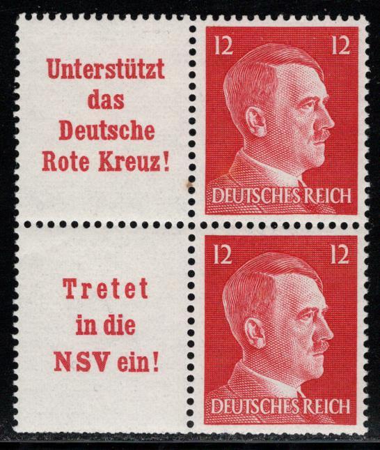 Germany Reich Scott # 513 (2), labels A17.2 + A15.2,mint nh, se-tenant, W156+157