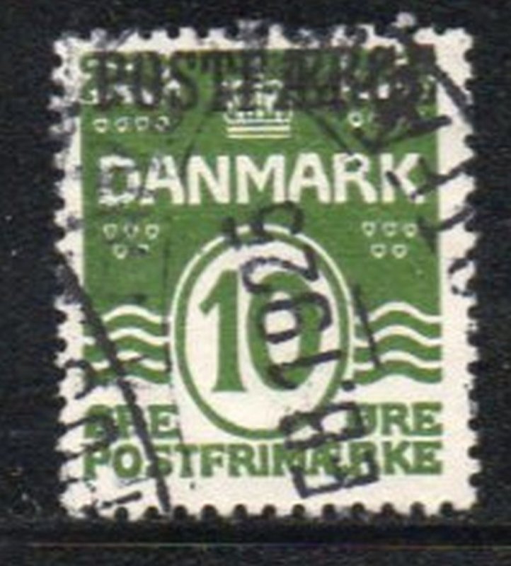 Denmark Sc Q1 1922 10 ore  Post Faerge overprint stamp used