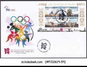 TURKEY - 2012 30th OLYMPIC GAMES LONDON M/S FDC