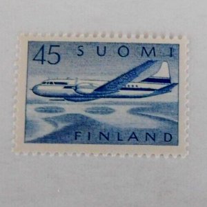 Finland @C& Airmail, Mint/NH/VF, 45m, Convair 440 Over Lakes, 1959