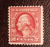 US Scott # 406; 2c Washington ; used from 1912; FVF centering