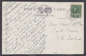 Canada - Aug 26, 1925 Brookfield (Col) NS Split Ring Cancel on Card