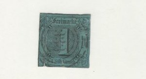 Thurn & Taxis, Germany, Postage Stamp, #4 Repaired Used, 1852