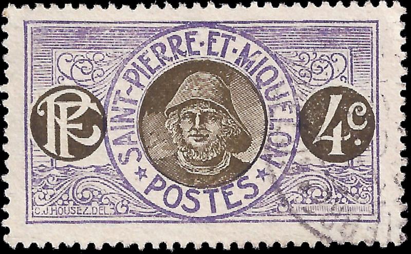 St Pierre & Miquelon 1909 Sc 81 used vf