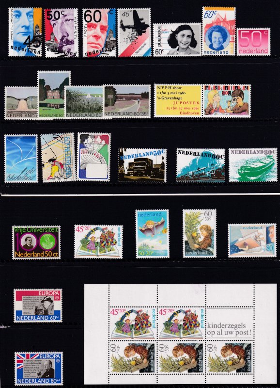 Netherlands 1980 - MNH Year Set + Booklets