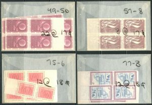 UN NY Sc#49-50//83-84 1957-60 Seven Complete Sets Wholesale Qty OG Mint NH