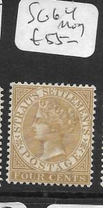 MALAYA STRAITS SETTLEMENTS   (P1105B)  QV   4C  SG 64  MOG