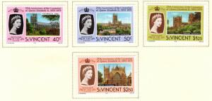 St Vincent Scott 528-531 MH* 1978 QE2 set