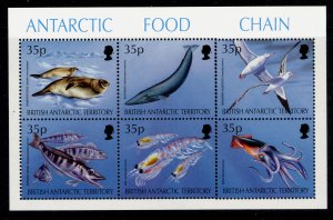 BRITISH ANTARCTIC TERRITORY QEII SG205a, 1994 sheetlet of 6, NH MINT. Cat £12.