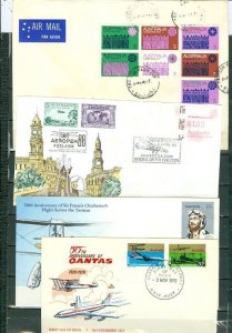 AUSTRALIA  LOT of (6) AIRMAIL COVERS...SETS...CACHETS