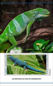 2023/07- GUINEA - ENDANGERED REPTILES           1V  complet set    MNH **