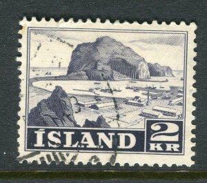 ICELAND; 1950 early Pictorial issue fine used 2K. value