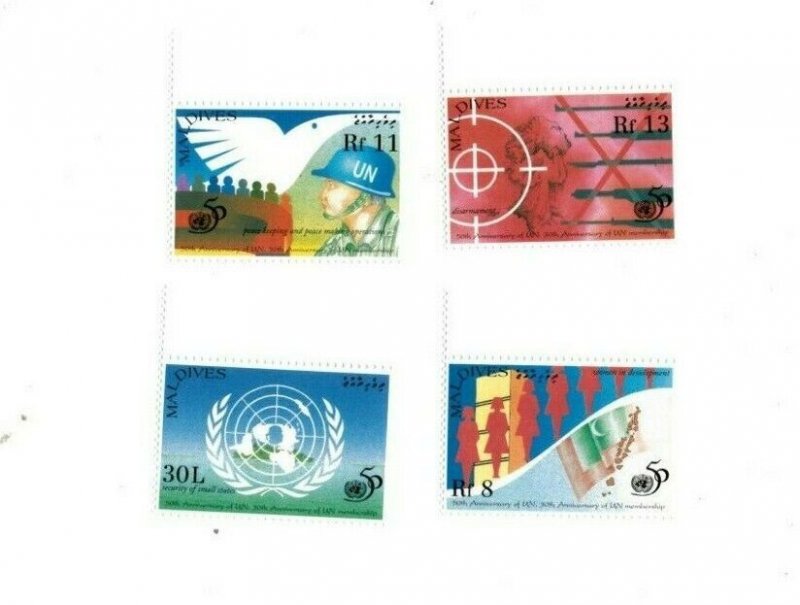 MALDIVES 1995 - United Nations Set of 4 Stamps - MNH