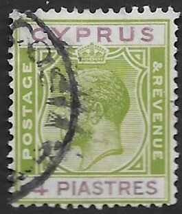 Cyprus 101  1924   4 p fine used