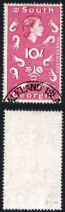 South Georgia SG14 10/- Magenta CDS Cat 14 pounds