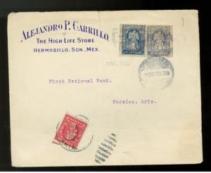 1914 Mexico Postage Due Revolution Commercial cover USA