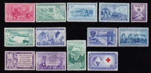 1952 Year Set of 13 Commemorative Stamps Mint NH - Stuart Katz