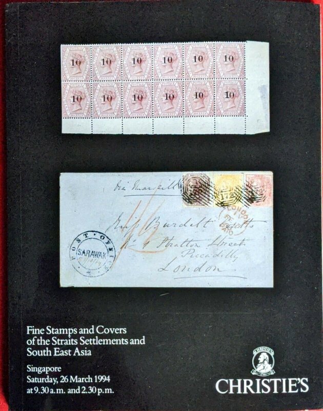 Auction Catalogue Stamps & Covers of STRAITS SETTLEMENTS + South East Asia