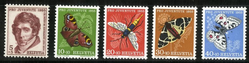 SWITZERLAND B247-51 MNH SCV $9.50 BIN $5.75 INSECTS