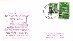 CARRIED ON ONE OF AMERICA'S LAST REMAINING MAIL BOATS CAPE CORAL FL 1960 -  1