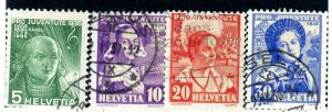 Switzerland, Scott #B81-84, Used, complete set