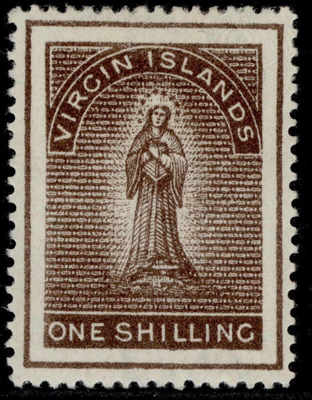 BRITISH VIRGIN ISLANDS QV SG41, 1s brown to deep brown, LH MINT. Cat £45.