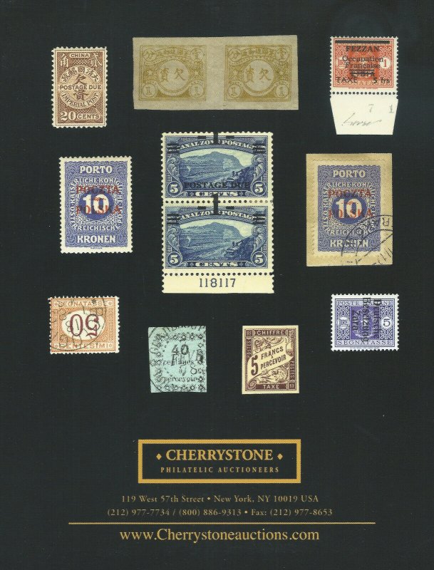 John Larson Collection of Postage Dues of the World, Cherrystone, Sept. 18, 2007