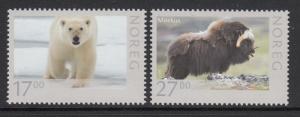 Norway 2011 Set of 2 Wildlife: Polar bear, Muskox