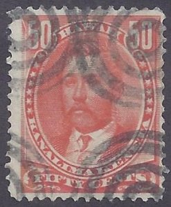 Hawaii Scott #48 used fancy cancel F-VF