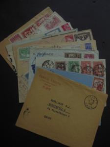 ALGERIA : Fascinating group of 11 covers with interesting markings. Some unusual