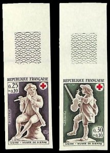 France 1967, Red Cross 2v, imperforated, MNH