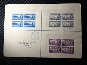 1937 Registered Canada Newfoundland Cover St Johns to London England Stamp w/tab