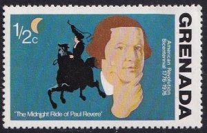 Grenada 628 (mnh) ½c American Revolution: Paul Revere (1975)
